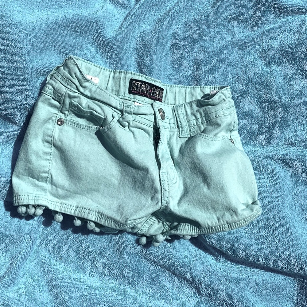 Teal jean shorts just great for the summer!